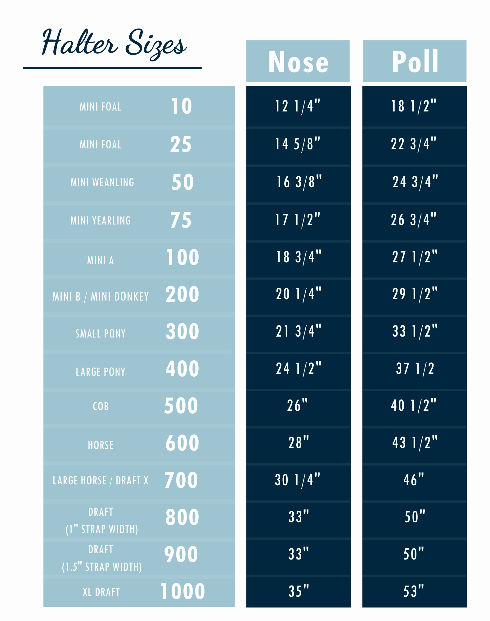 Calculating The Right Halter Size